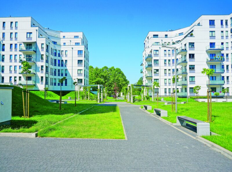 New modern housing estate in lodz